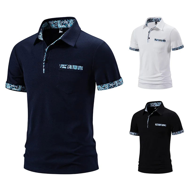 2024 Men's Summer New Color Matching Polo Neck Short Sleeved T-shirt British Men's Business Short Sleeved Trendy Men
2024 Men's Summer New Color Matching Polo Neck Short Sleeved T-shirt British Men's Business Short Sleeved Trendy Men