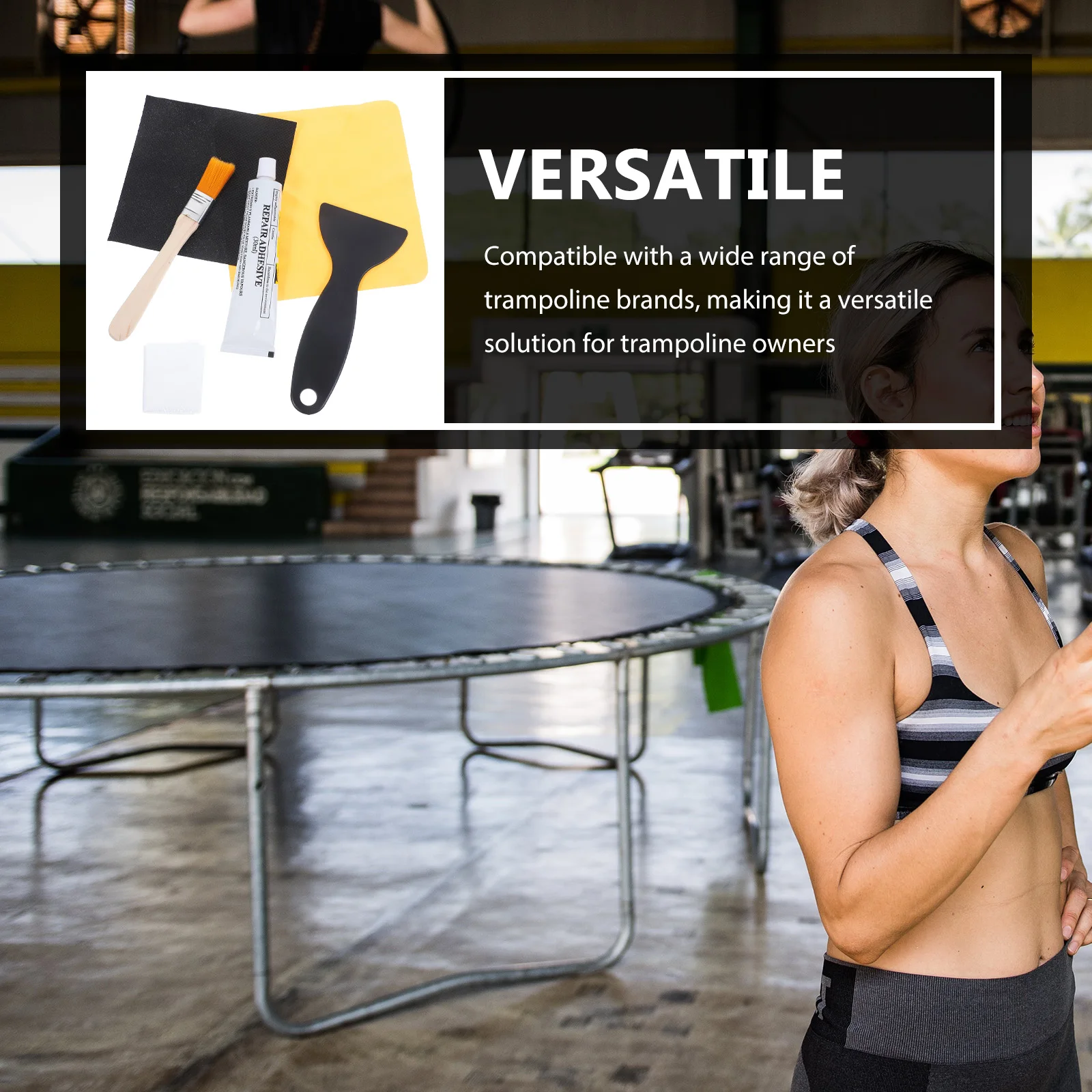 1 set 1 Set Trampoline Patch Repair Kit Square Mat Patches Adhesive Scraper Tools For Hole Fixing Maintenance Outdoor Solution
1 set 1 Set Trampoline Patch Repair Kit Square Mat Patches Adhesive Scraper Tools For Hole Fixing Maintenance Outdoor Solution