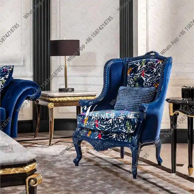 American retro printed single sofa/balcony high back tiger chair/French clubhouse casual fabric negotiation chair
American retro printed single sofa/balcony high back tiger chair/French clubhouse casual fabric negotiation chair