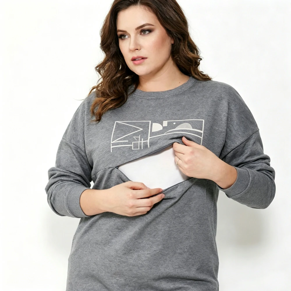 Big Size Maternity Hoodie Cotton Long Sleeve Autumn Winter Nursing Top for Breastfeeding Women Comfortable Sweater for Pregnant
Big Size Maternity Hoodie Cotton Long Sleeve Autumn Winter Nursing Top for Breastfeeding Women Comfortable Sweater for Pregnant