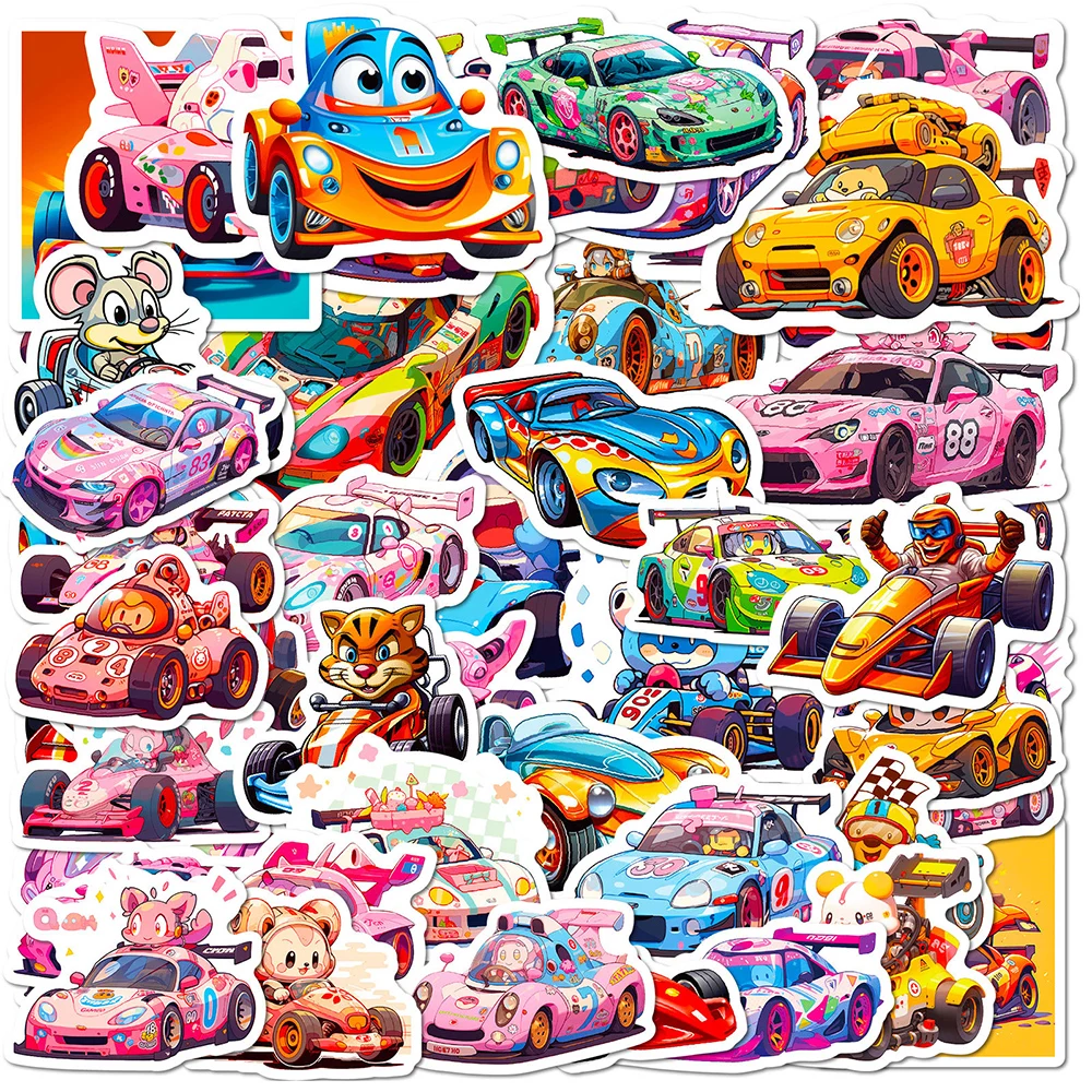 10/30/50pcs Colorful Catroon Racing Car Aesthetic Stickers Decal Laptop Skateboard Luggage Car Phone Waterproof Sticker Kids Toy
10/30/50pcs Colorful Catroon Racing Car Aesthetic Stickers Decal Laptop Skateboard Luggage Car Phone Waterproof Sticker Kids Toy
