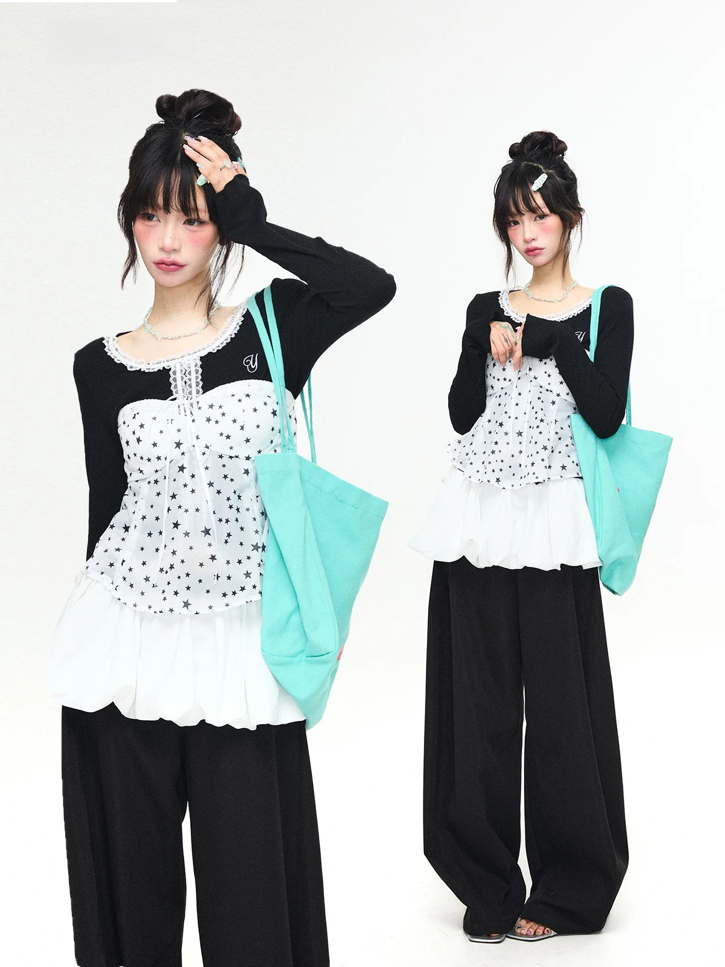 Astrisk Korean Sweet Star Print Crop Top Women Summer Knot Design Spicy Girl Semi-Transparent Vest Short Length Color
Astrisk Korean Sweet Star Print Crop Top Women Summer Knot Design Spicy Girl Semi-Transparent Vest Short Length Color