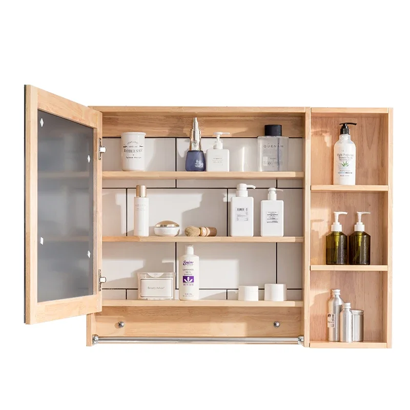 #Oak Bathroom Mirror Cabinet Wall-Mounted Bathroom Mirror with Shelf Washstand Storage Cabinet Solid Wood Storage Separate
#Oak Bathroom Mirror Cabinet Wall-Mounted Bathroom Mirror with Shelf Washstand Storage Cabinet Solid Wood Storage Separate