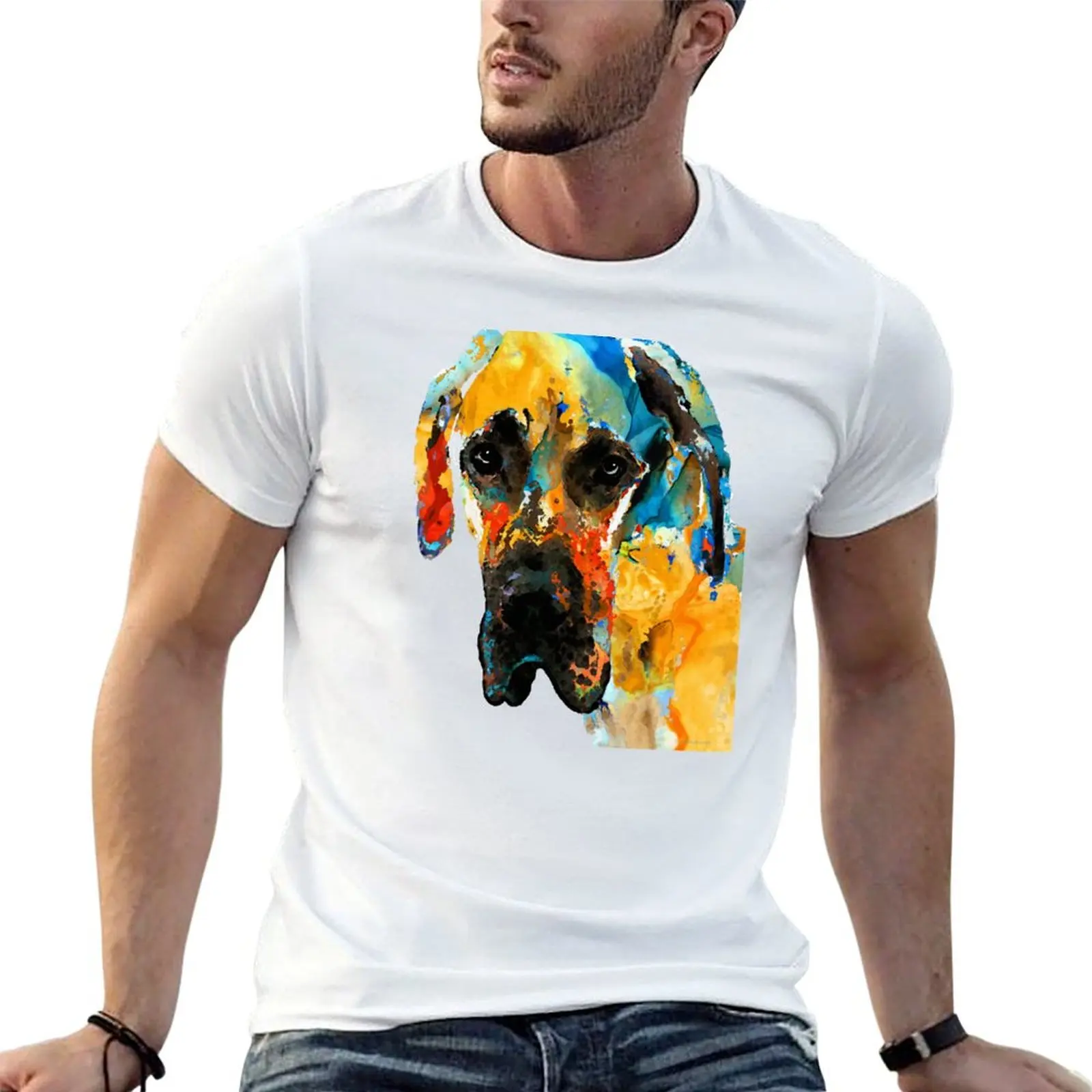 Colorful Great Dane Dog Art - Those Eyes - Sharon Cummings T-Shirt graphic t shirts for man T-Shirt
Colorful Great Dane Dog Art - Those Eyes - Sharon Cummings T-Shirt graphic t shirts for man T-Shirt