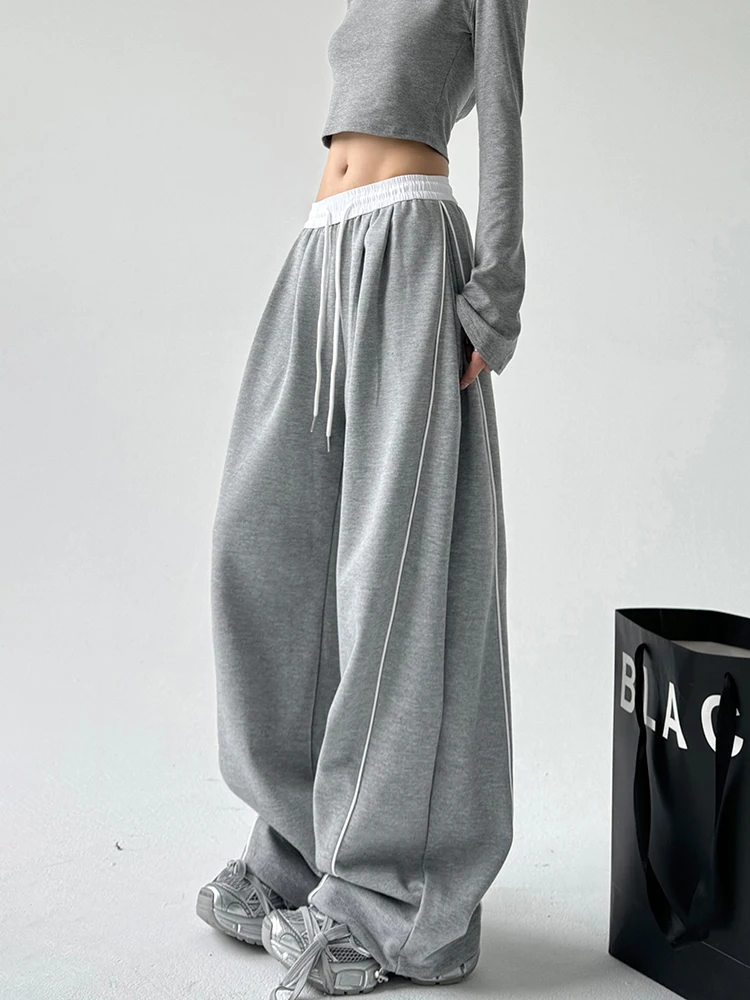 ey Sports Casual Pants Women's Loose Wide Leg Straight Tube All Match Autumn Winter New Splicing Slimming Trousers
ey Sports Casual Pants Women's Loose Wide Leg Straight Tube All Match Autumn Winter New Splicing Slimming Trousers