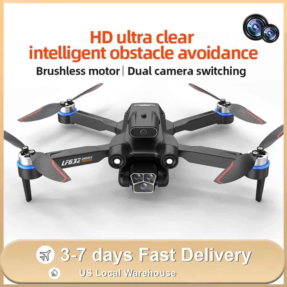 LF632 5G RC Drone Brushless Intelligent HD Dual Camera WIFI FPV Optical Flow Obstacle Avoidance Foldable Quadcopter Model Toys
LF632 5G RC Drone Brushless Intelligent HD Dual Camera WIFI FPV Optical Flow Obstacle Avoidance Foldable Quadcopter Model Toys