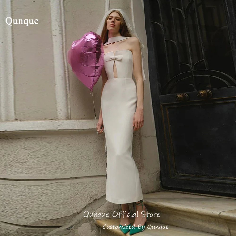 Qunque Timeless Strapless Evening Dress Mermaid Bow Cut Out Robes De Soirée Satin Sleeveless Vestido De Fiesta Lujo Customized
Qunque Timeless Strapless Evening Dress Mermaid Bow Cut Out Robes De Soirée Satin Sleeveless Vestido De Fiesta Lujo Customized