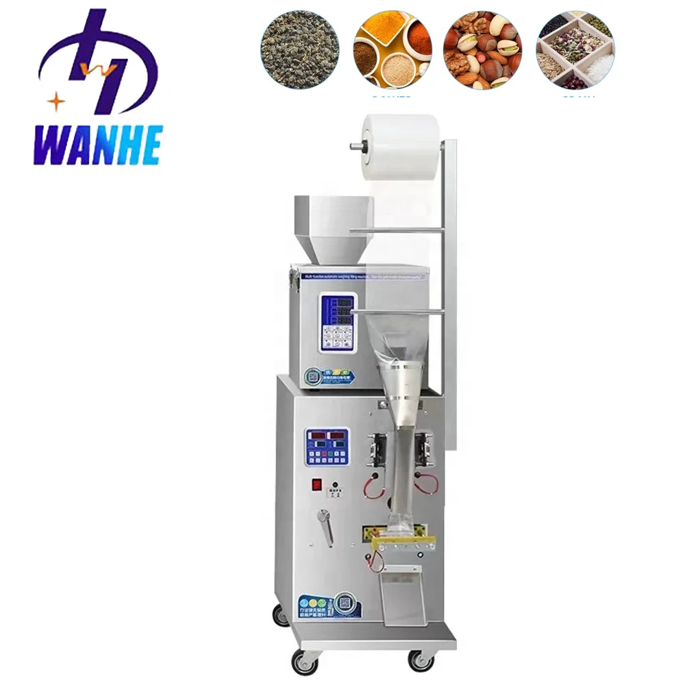 WANHE Multi-Function Powder Granule Liquid Sauce Small Tea Bag Packing Machine Powder Granular Vertical Form Fill Seal Machine
WANHE Multi-Function Powder Granule Liquid Sauce Small Tea Bag Packing Machine Powder Granular Vertical Form Fill Seal Machine