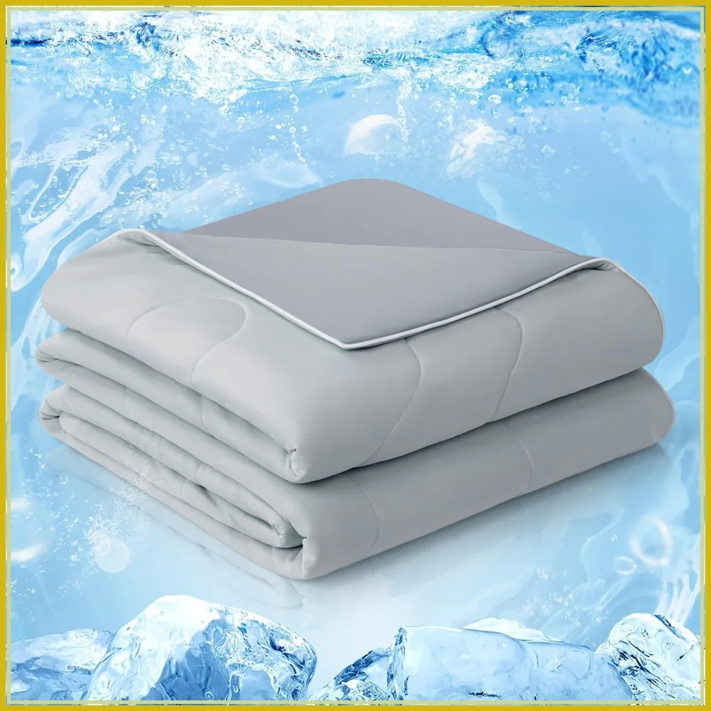 Cooling Comforter Queen Size, Q-MAX 0.45+ Double-Sided Soft Blanket for Night Sweats, Grey 90x90
Cooling Comforter Queen Size, Q-MAX 0.45+ Double-Sided Soft Blanket for Night Sweats, Grey 90x90