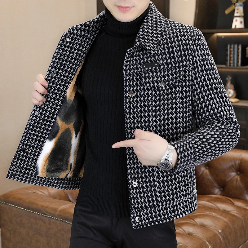 Fashion Men's Fleece Liner Plaid Woolen Jacket 2026 Winter Casual Checkered Windbreaker Coat Youth Streetwear Top Parka Clothing
Fashion Men's Fleece Liner Plaid Woolen Jacket 2026 Winter Casual Checkered Windbreaker Coat Youth Streetwear Top Parka Clothing