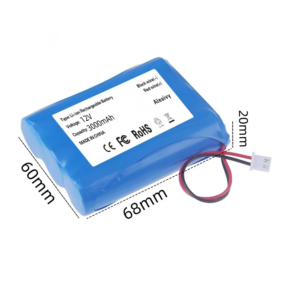 12V 3000mAh 18650 Lithium Rechargeable Battery pack 3S1P for Speaker flashlight CCTV Camera GPS Portable search light equipment.
12V 3000mAh 18650 Lithium Rechargeable Battery pack 3S1P for Speaker flashlight CCTV Camera GPS Portable search light equipment.