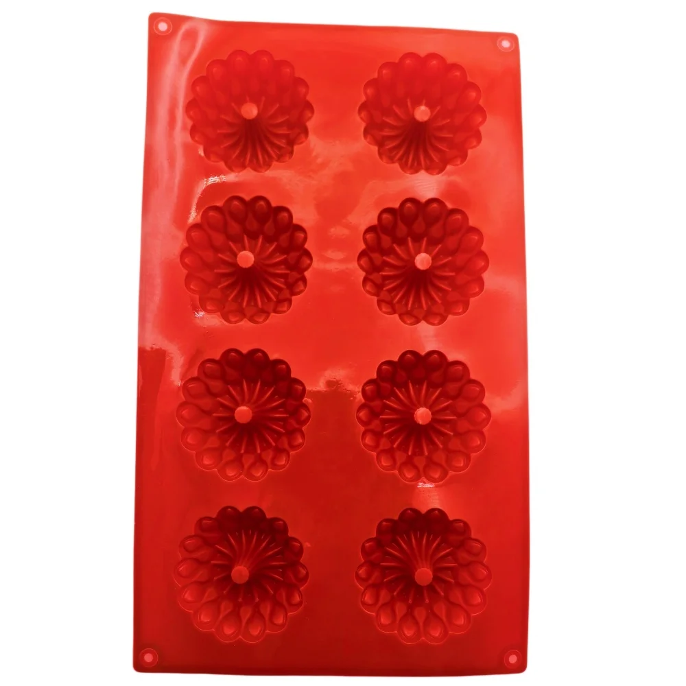 Silicone Peacock Flower Shape Cake Mold 8 Hole Droplet Mousse Dessert Chocolate Mold Pudding Cold Soap Baking Mould New Arrival
Silicone Peacock Flower Shape Cake Mold 8 Hole Droplet Mousse Dessert Chocolate Mold Pudding Cold Soap Baking Mould New Arrival