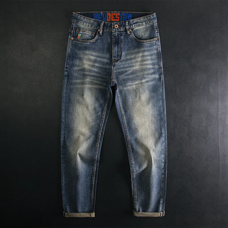 High end classic retro jeans men's stretch slim fit small straight tube casual versatile fashion trend pants
High end classic retro jeans men's stretch slim fit small straight tube casual versatile fashion trend pants