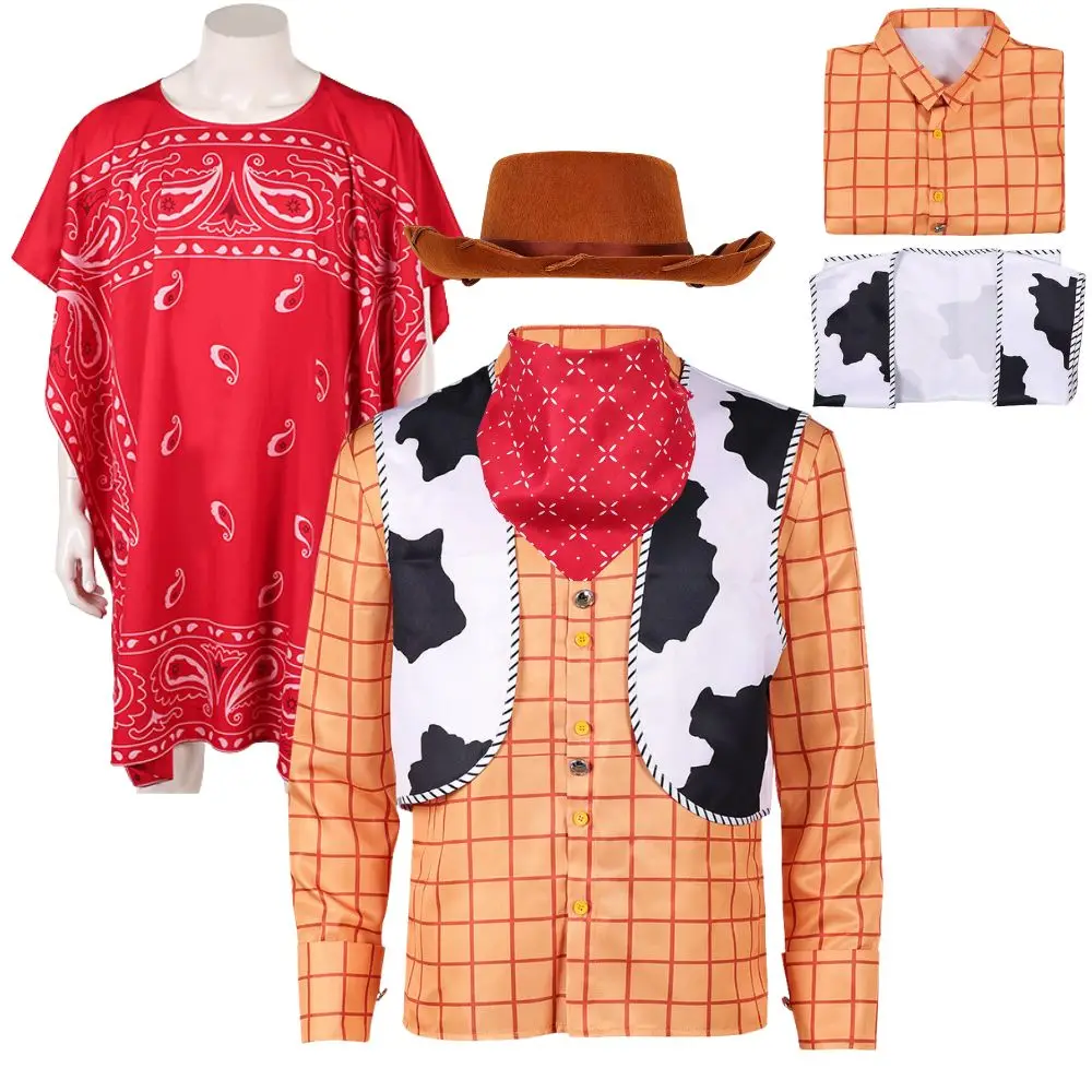 Woody Cosplay Costume Adult Men Long Sleeve Shirts Hat Cap Scraf Disguise Roleplay Fantasia Outfit Halloween Carnival Party Suit
Woody Cosplay Costume Adult Men Long Sleeve Shirts Hat Cap Scraf Disguise Roleplay Fantasia Outfit Halloween Carnival Party Suit
