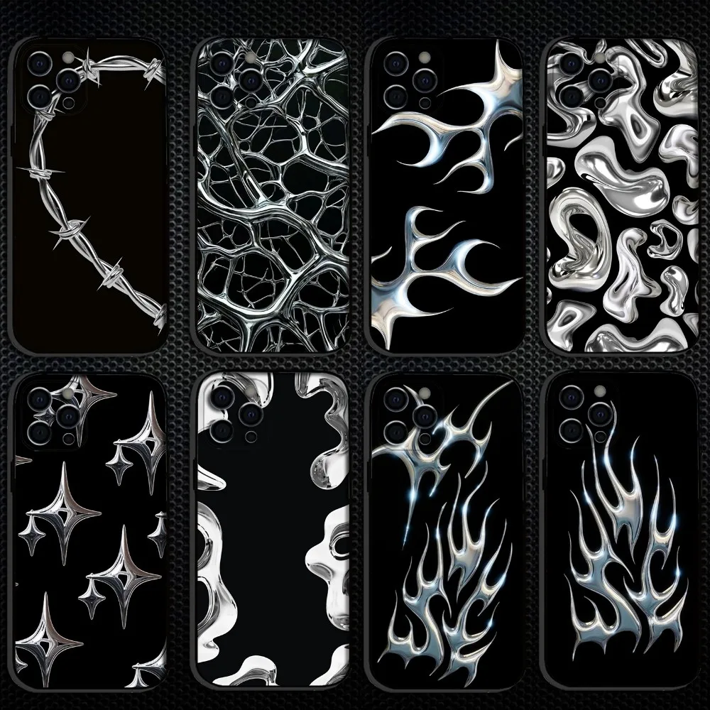liquid silver black Phone Case For iPhone 16,15,14,13,12,11 Plus,Pro Max, Soft Silicone Black Cover
liquid silver black Phone Case For iPhone 16,15,14,13,12,11 Plus,Pro Max, Soft Silicone Black Cover