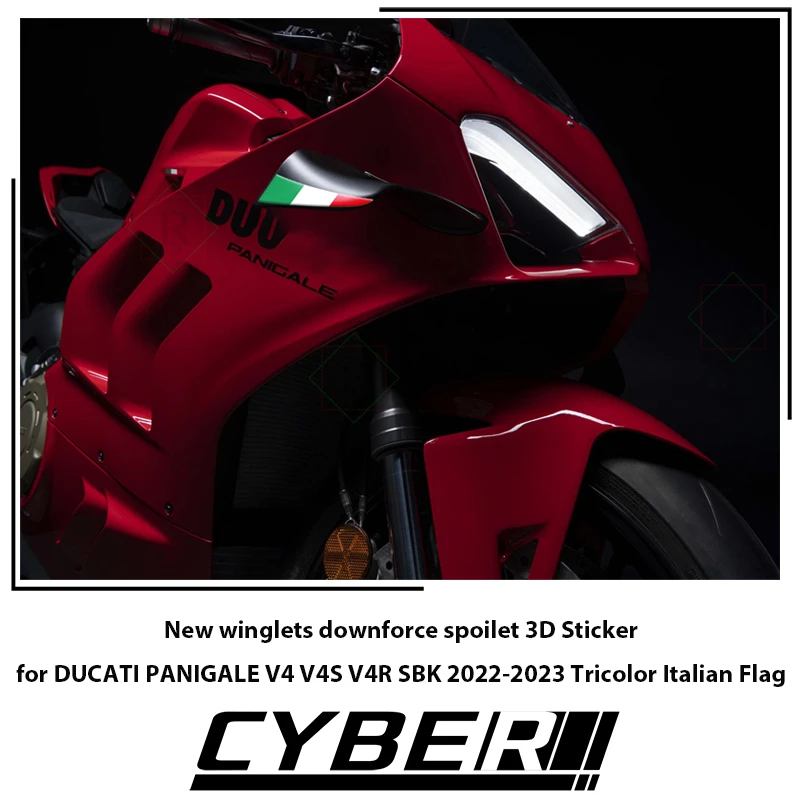 Новые 3D наклейки winglets downforce для DUCATI PANIGALE V4 V4S V4R SBK 2022-2023 трехцветный итальянский флаг
Новые 3D наклейки winglets downforce для DUCATI PANIGALE V4 V4S V4R SBK 2022-2023 трехцветный итальянский флаг