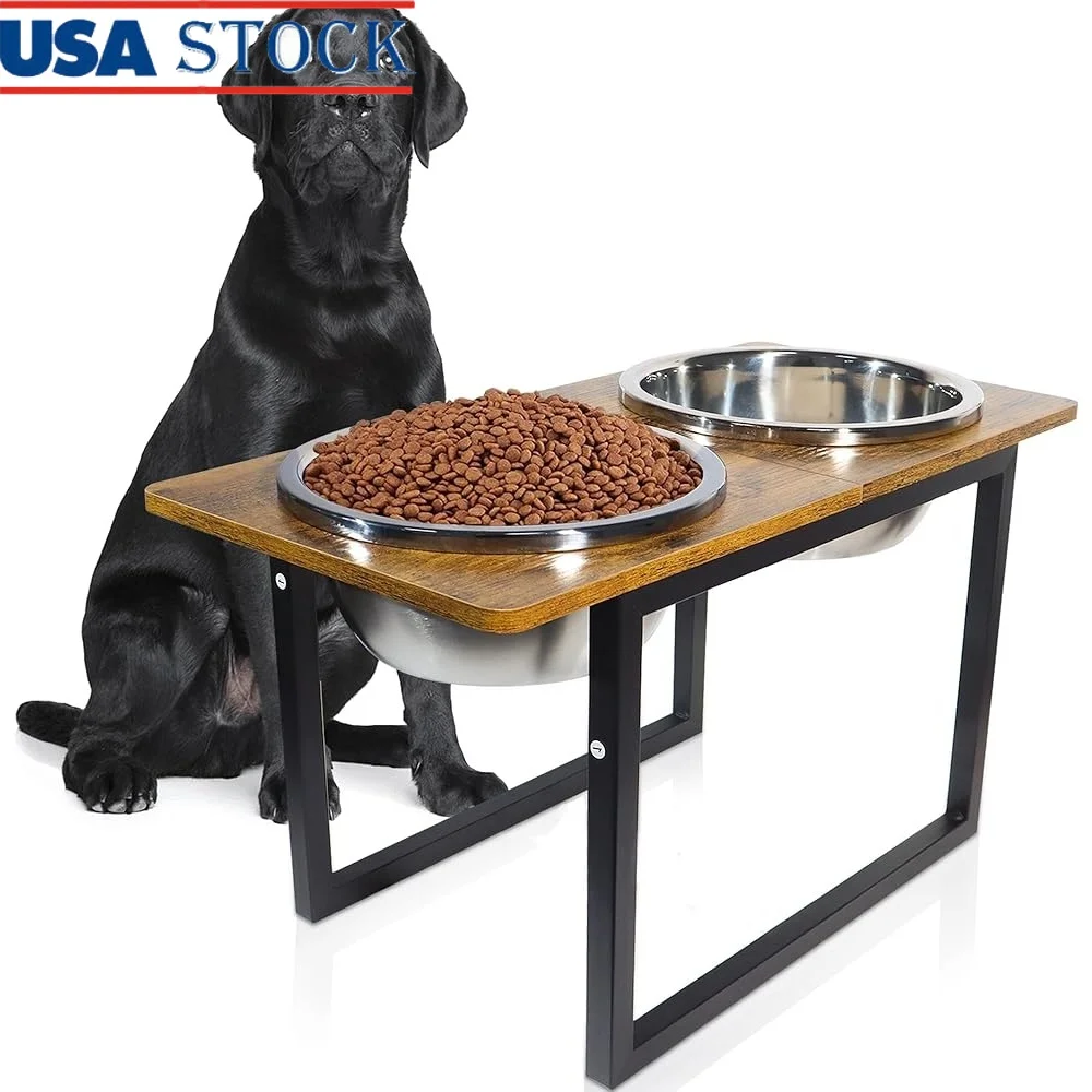 Raised Dog Feeding Station Large Breeds Two Stainless Steel Bowls Sturdy Non-Slip Design Easy to Clean Quick Assembly
Raised Dog Feeding Station Large Breeds Two Stainless Steel Bowls Sturdy Non-Slip Design Easy to Clean Quick Assembly
