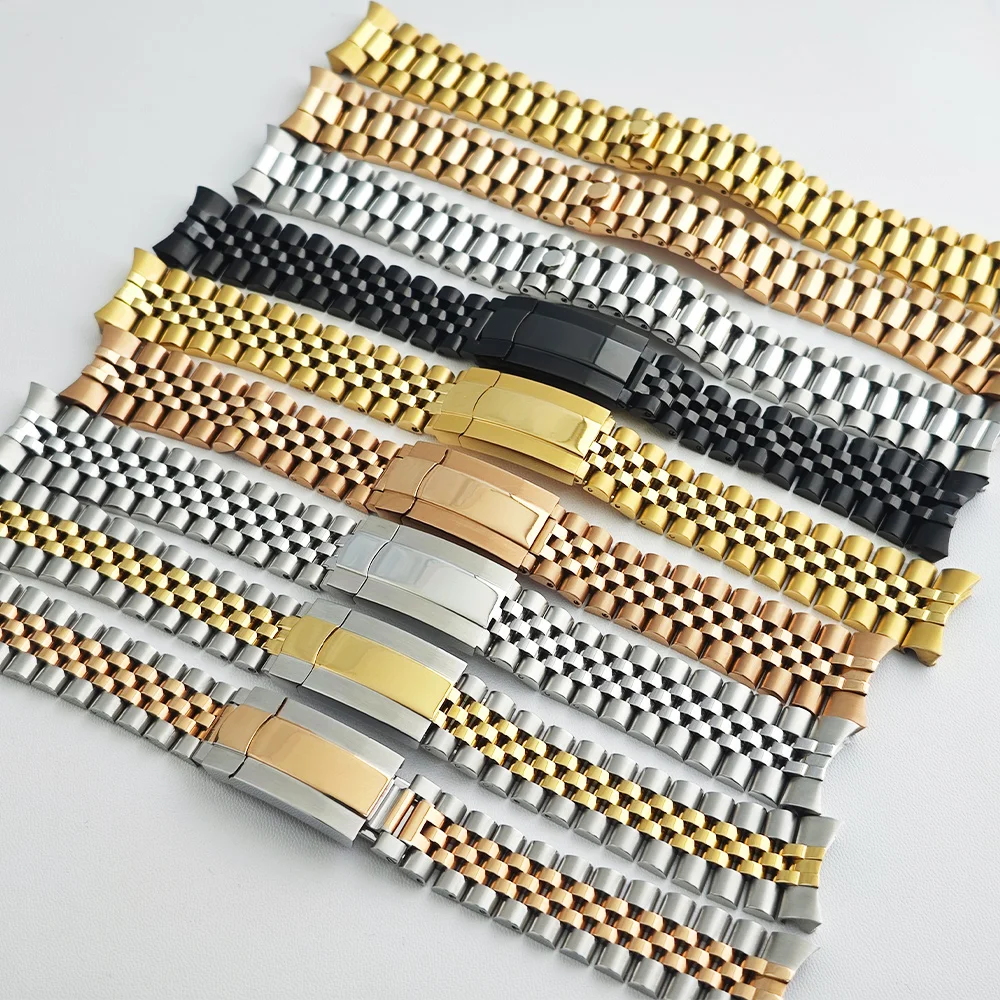 20mm New Curved End Link Jubilee Presidental Bracelet 316L Steel Silver Gold Two Tone Wrist Watch Strap Solid Screw Links
20mm New Curved End Link Jubilee Presidental Bracelet 316L Steel Silver Gold Two Tone Wrist Watch Strap Solid Screw Links