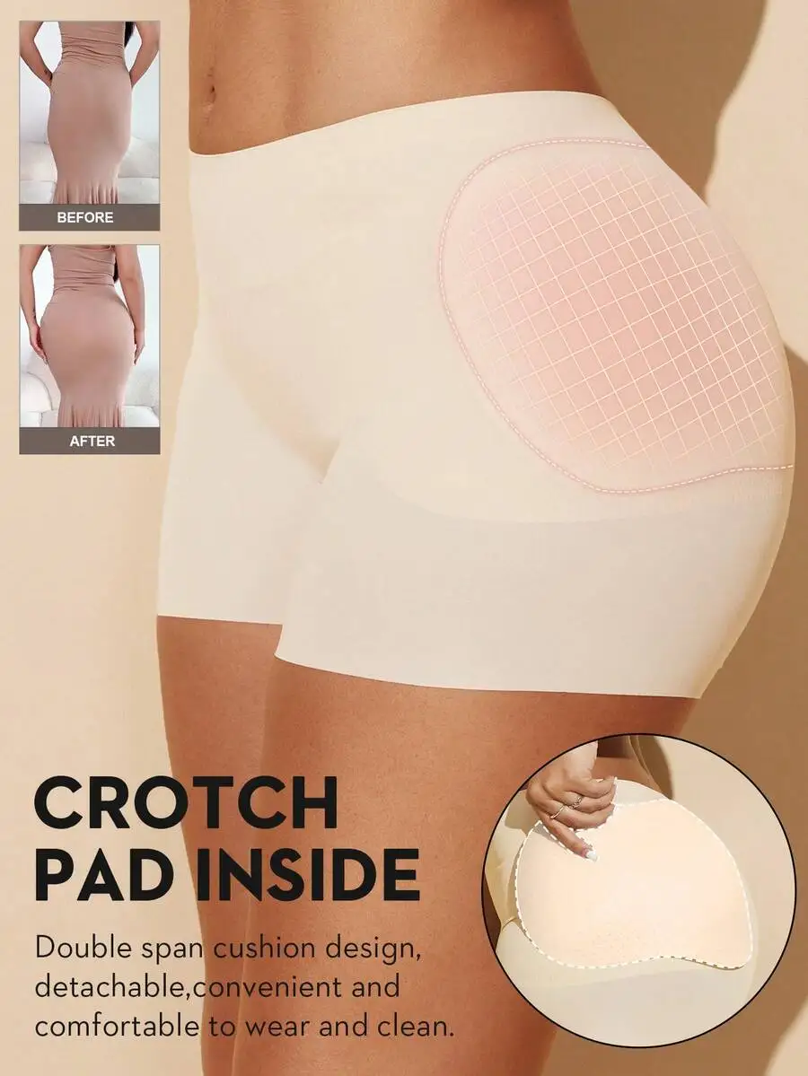 Women Seamless Shapewear Waist Trainer Shorts With Detachable Butt Pads Tummy Control Panty
Women Seamless Shapewear Waist Trainer Shorts With Detachable Butt Pads Tummy Control Panty