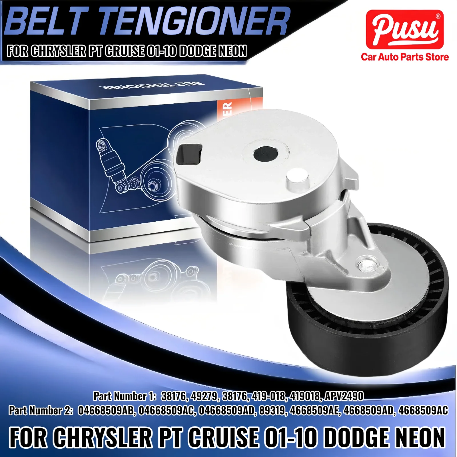 Натяжитель ремня аксессуара для Chrysler PT Cruiser Dodge Neon 2003-2005 89319 4668509AD 4668509AE
Натяжитель ремня аксессуара для Chrysler PT Cruiser Dodge Neon 2003-2005 89319 4668509AD 4668509AE