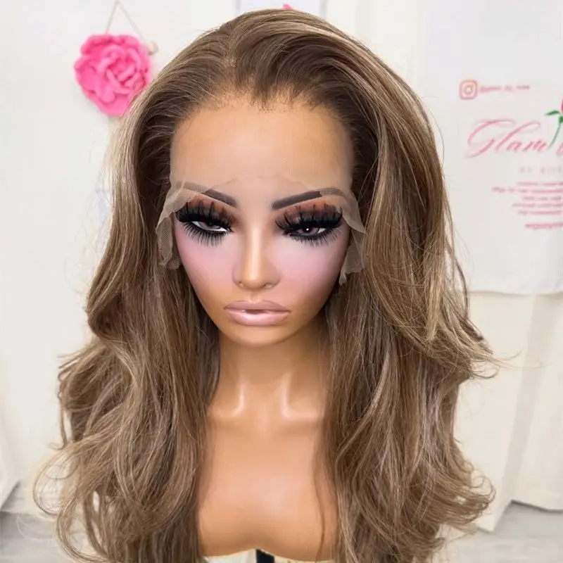 Natural Long Wave Wig Ombre Caramel Brown Highlights HD Invisible Lace Front Wig for Women Natural Preplucked Hairline Party Wig
Natural Long Wave Wig Ombre Caramel Brown Highlights HD Invisible Lace Front Wig for Women Natural Preplucked Hairline Party Wig