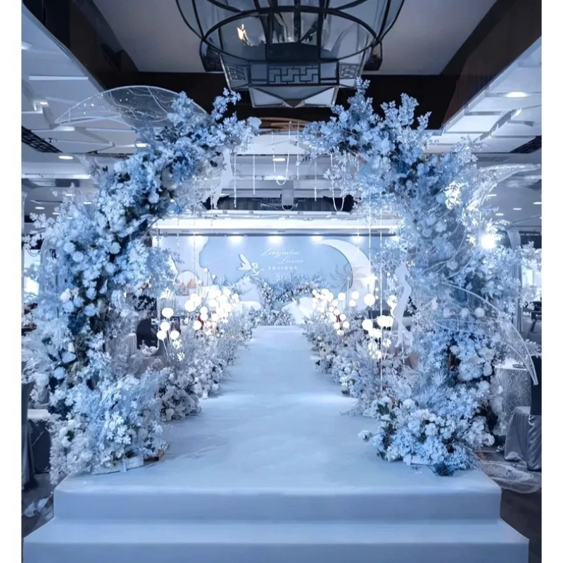 Wedding decoration arch floral stage photography background outdoor activities simulated flowers
Wedding decoration arch floral stage photography background outdoor activities simulated flowers