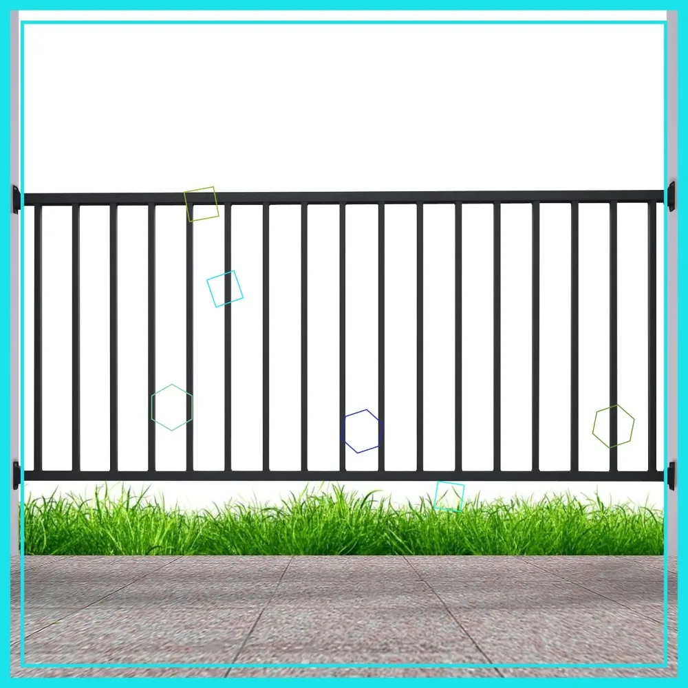 Metal Railing for Deck, 36" Wrought Iron Guard Rail Kit, 6ft Wide for Residential & Commercial Use
Metal Railing for Deck, 36" Wrought Iron Guard Rail Kit, 6ft Wide for Residential & Commercial Use