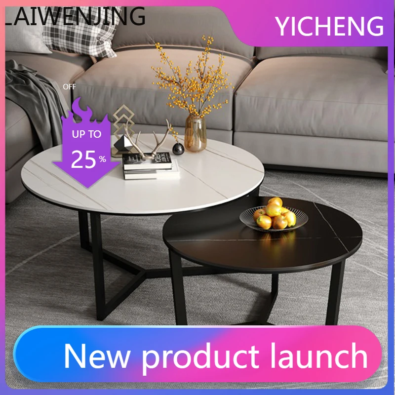 LYY Nordic Light Luxury Rock Slab Coffee Table for Living Room, Small Household Round Tea Table
LYY Nordic Light Luxury Rock Slab Coffee Table for Living Room, Small Household Round Tea Table