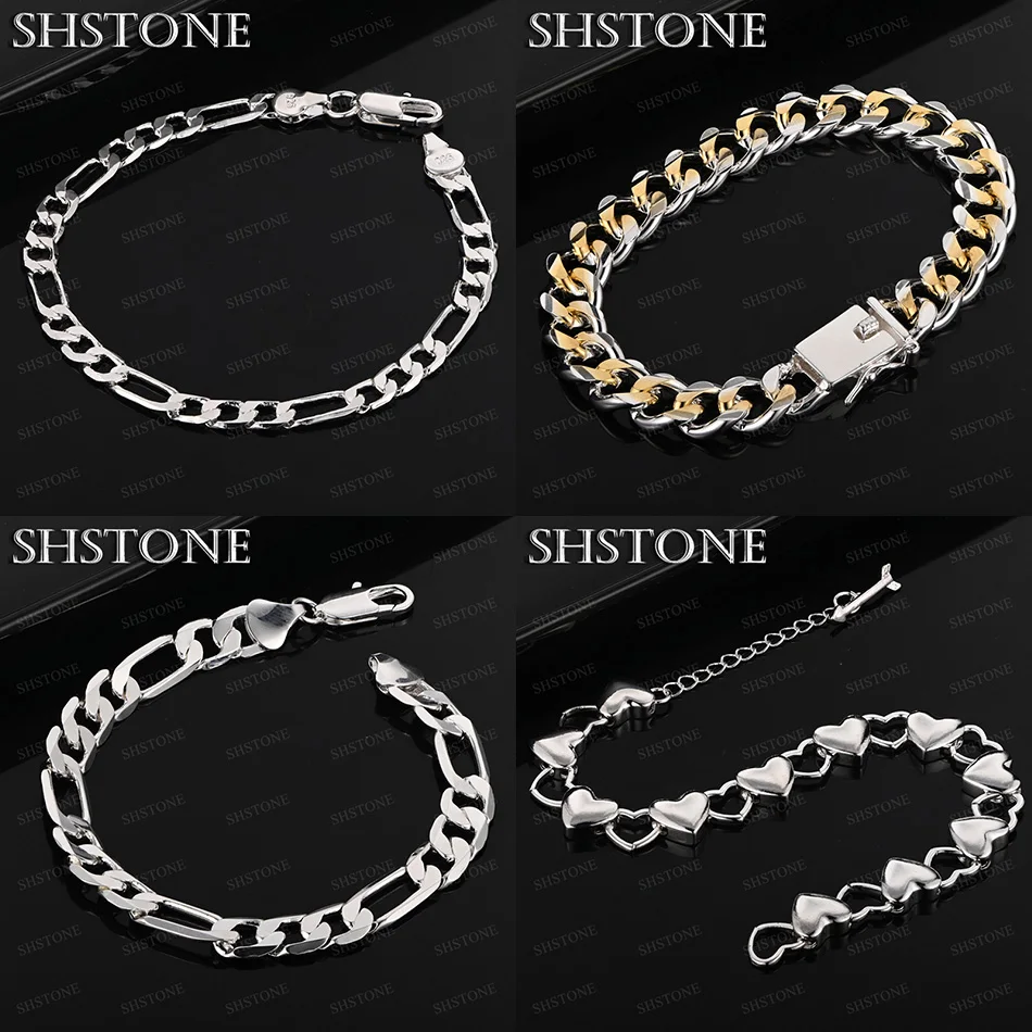 New Style 925 Sterling Silver Love Heart Cuban Chain Side Chain Bracelets Fashion Trend Jewelry Accessories Birthday Party
New Style 925 Sterling Silver Love Heart Cuban Chain Side Chain Bracelets Fashion Trend Jewelry Accessories Birthday Party