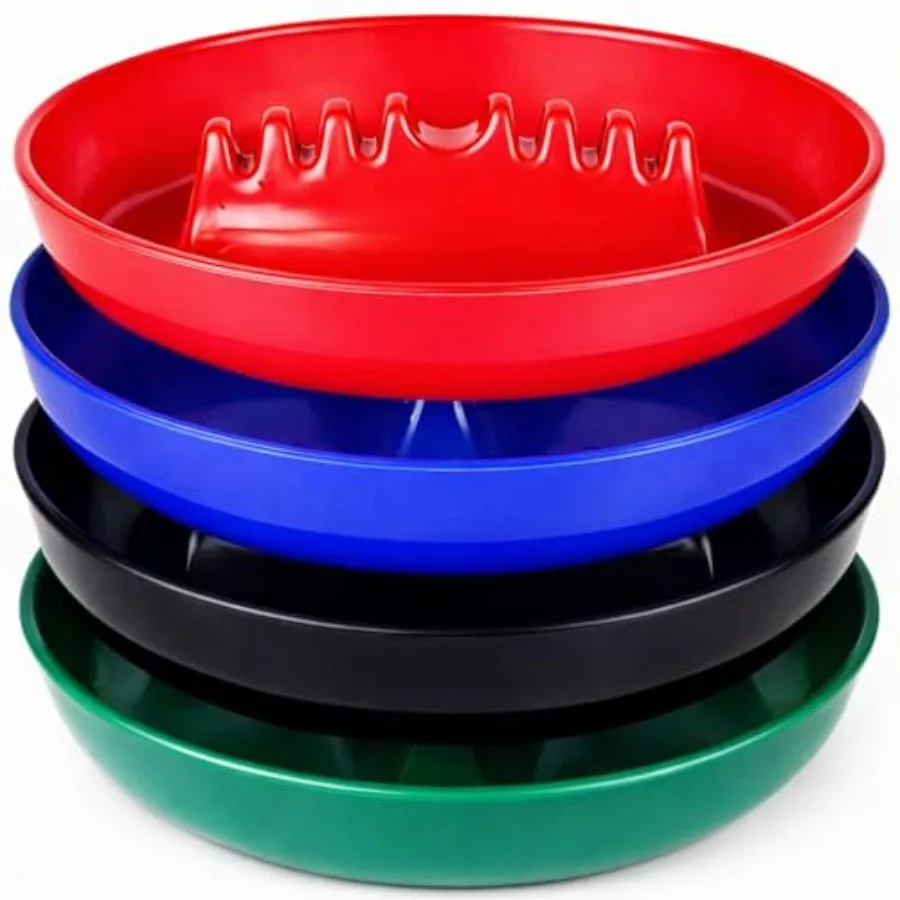 Ash Tray For Cigarettes and Cigar Pack of 4 7" Colored Round Plastic Melamine Tabletop Ashtrays - For Indoor/Outdoor, Patio, Re
Ash Tray For Cigarettes and Cigar Pack of 4 7" Colored Round Plastic Melamine Tabletop Ashtrays - For Indoor/Outdoor, Patio, Re
