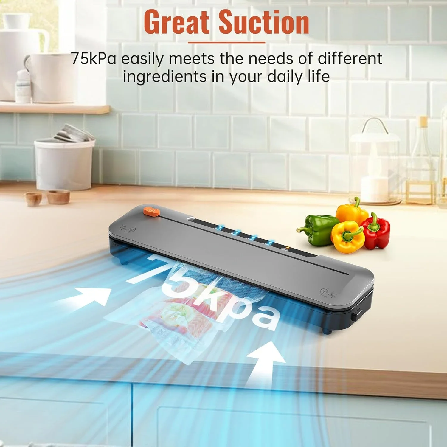 Vacuum , Vacuum Air Food Machine, Dry/Moist/Seal//External for Sous Vide and Food , Fully Automatic Vacuum Food , with 15 Seal
Vacuum , Vacuum Air Food Machine, Dry/Moist/Seal//External for Sous Vide and Food , Fully Automatic Vacuum Food , with 15 Seal