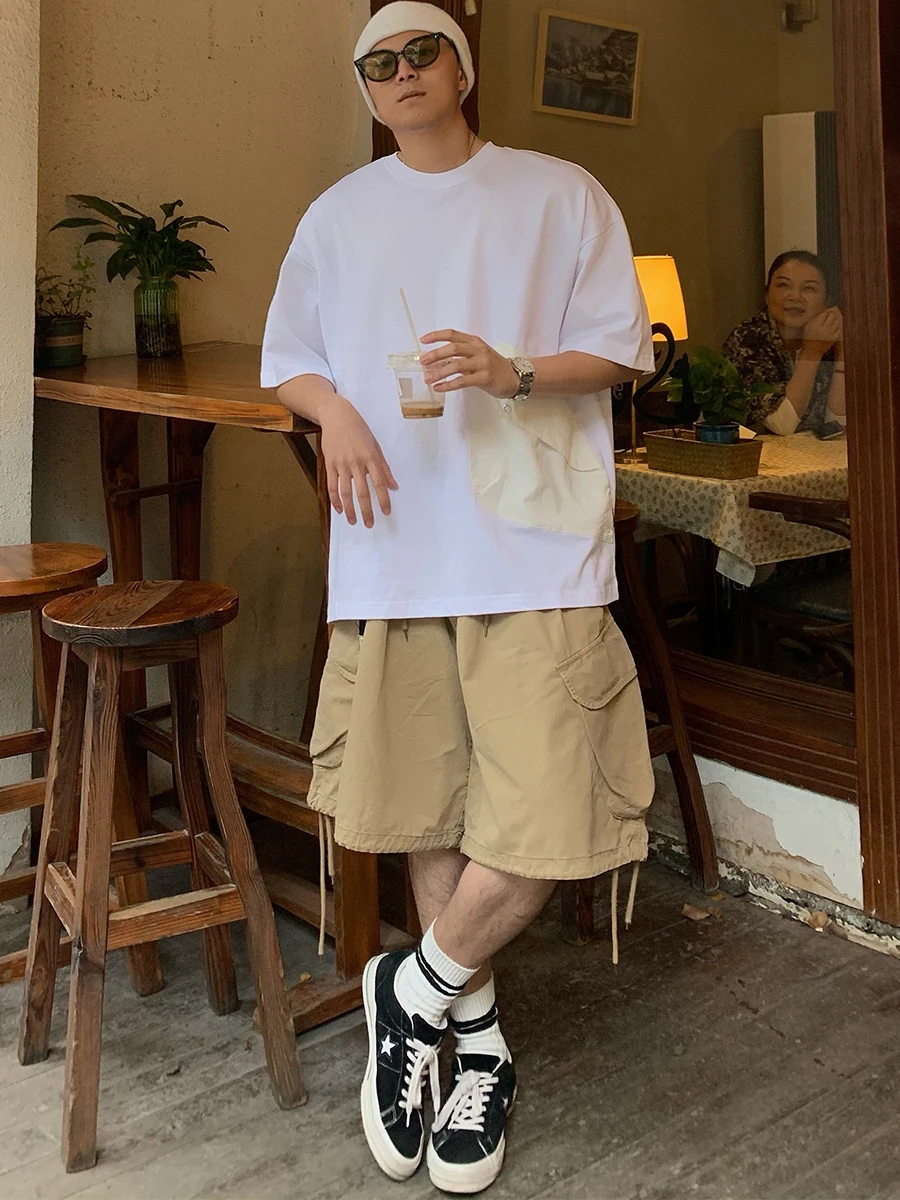 Summer New Sle Retro Japanese Workwear orts Men's Casual Five-Point Loose Over-Knee Khaki Mid-Pants Men's Faion Trend
Summer New Sle Retro Japanese Workwear orts Men's Casual Five-Point Loose Over-Knee Khaki Mid-Pants Men's Faion Trend