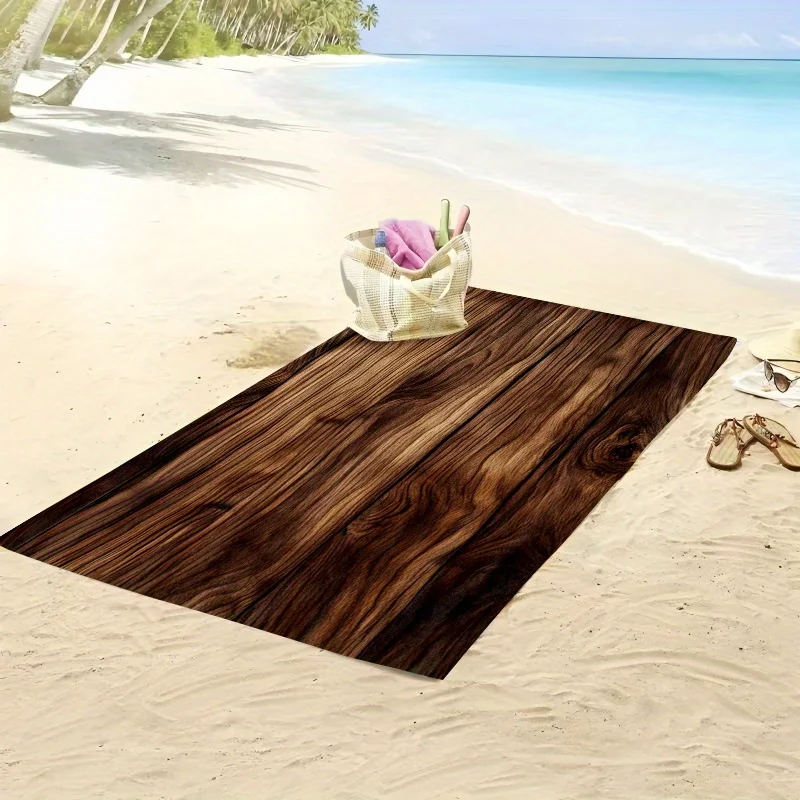 1pc Extra Large Bath & Beach Towel - Soft Microfiber Fabric with Realistic Wood Grain Texture Quick-Dry Oversized Towel for Pool
1pc Extra Large Bath & Beach Towel - Soft Microfiber Fabric with Realistic Wood Grain Texture Quick-Dry Oversized Towel for Pool