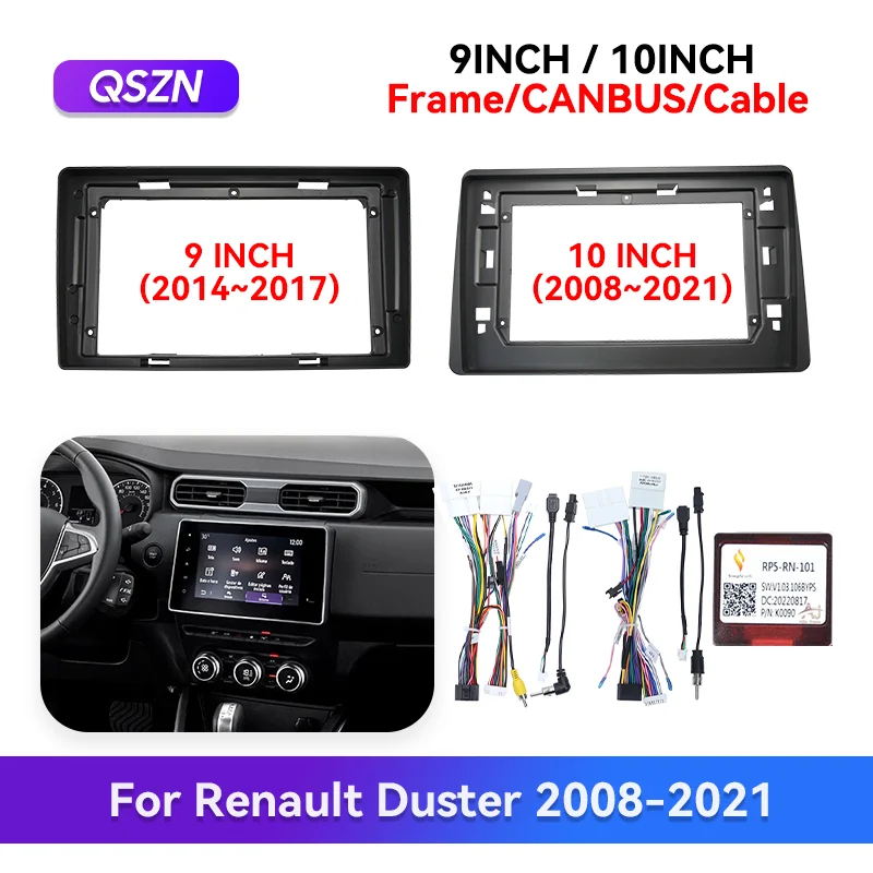 QSZN 2014-2017 For RENAULT DUSTER 9 Inch Car Frame Fascia Adapter Canbus Radio Dash Fitting Panel Canbus Android Wire Cable
QSZN 2014-2017 For RENAULT DUSTER 9 Inch Car Frame Fascia Adapter Canbus Radio Dash Fitting Panel Canbus Android Wire Cable