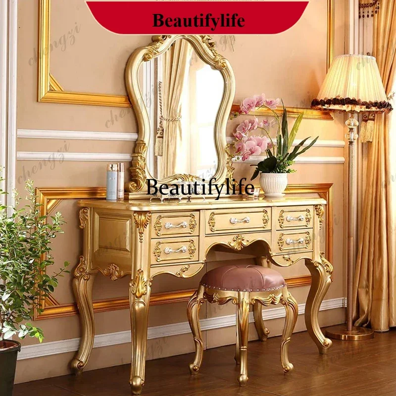YL European dresser solid wood makeup table master bedroom princess dressing mirror small apartment mini dressing table oak
YL European dresser solid wood makeup table master bedroom princess dressing mirror small apartment mini dressing table oak