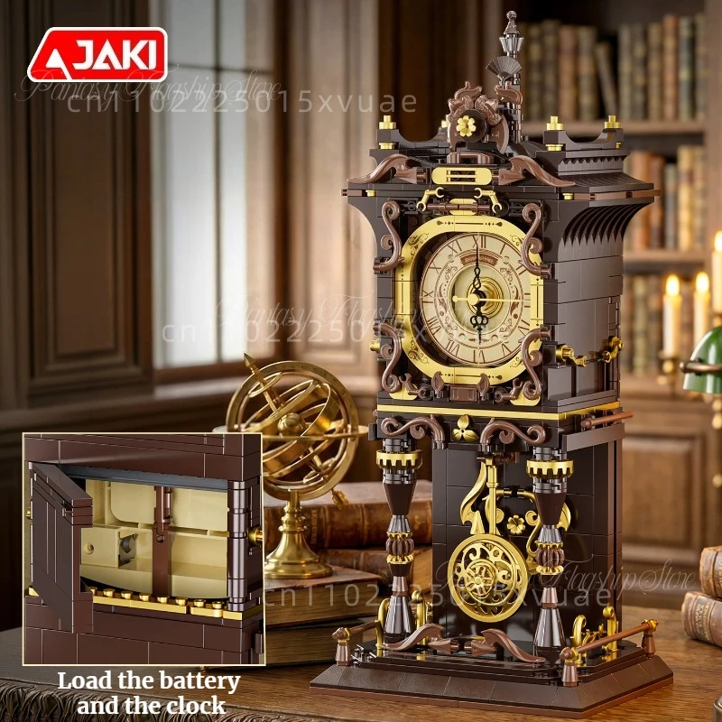 JAKI Retro Mechanical Pendulum Clock Building Blocks Assembly Toy Model European Style Home Decor Items Collectible Holiday Gift
JAKI Retro Mechanical Pendulum Clock Building Blocks Assembly Toy Model European Style Home Decor Items Collectible Holiday Gift