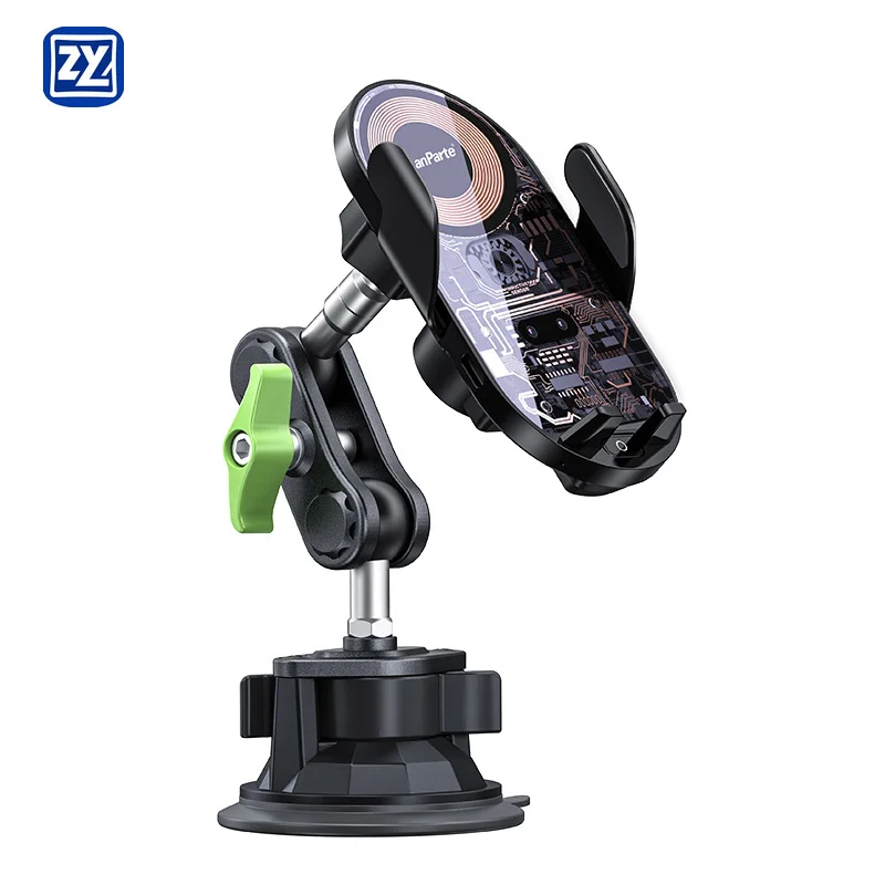 Universal Multi-functional Quick-Release Wireless Charging Mobile Phone Holder for Car with Suction Cup Phone Clamp
Universal Multi-functional Quick-Release Wireless Charging Mobile Phone Holder for Car with Suction Cup Phone Clamp