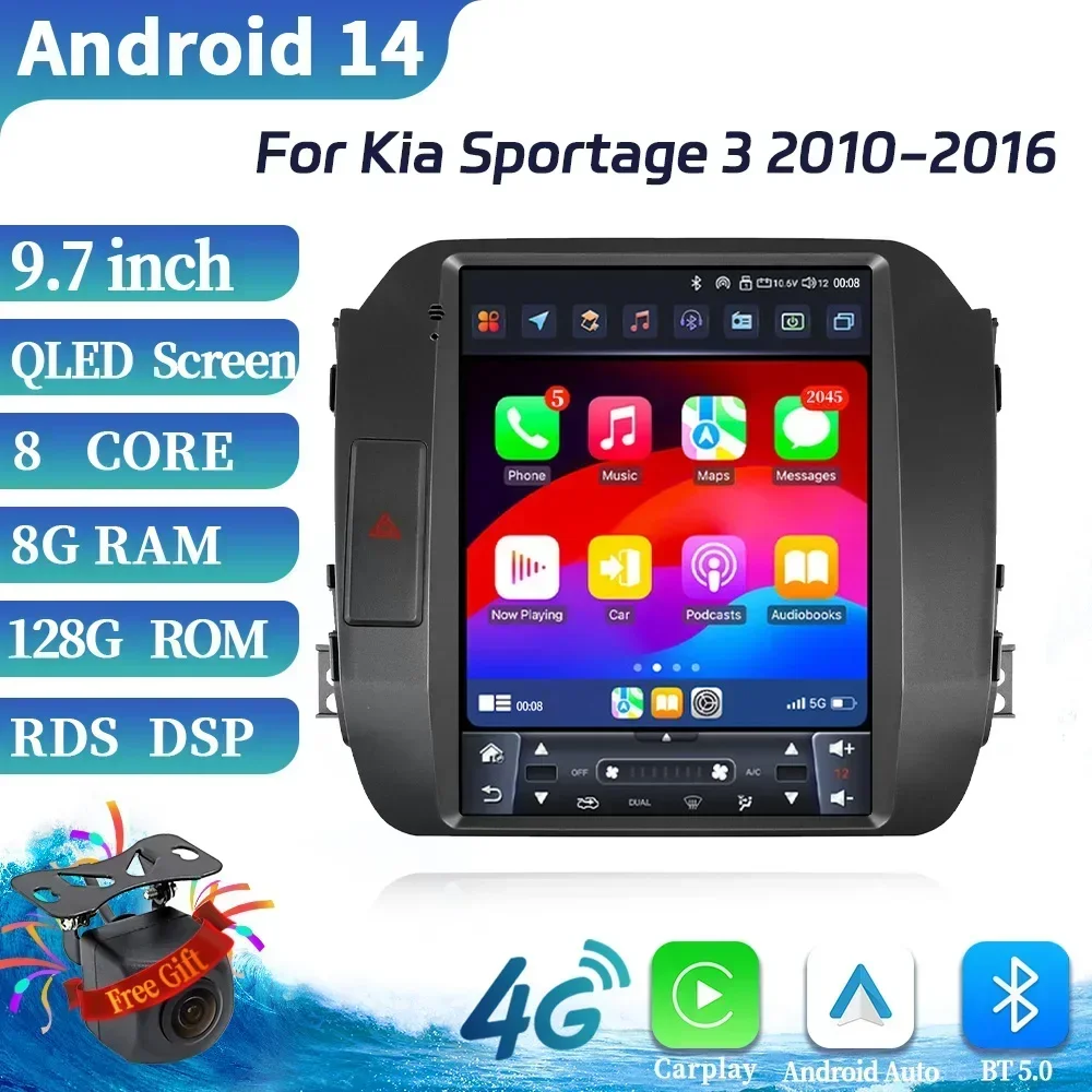 9.7inch Android 14 For Kia Sportage 3 2010-2016 Car Radio Multimedia Wireless Bluetooth Carplay Stereo 4G Head Unit Touch Screen
9.7inch Android 14 For Kia Sportage 3 2010-2016 Car Radio Multimedia Wireless Bluetooth Carplay Stereo 4G Head Unit Touch Screen
