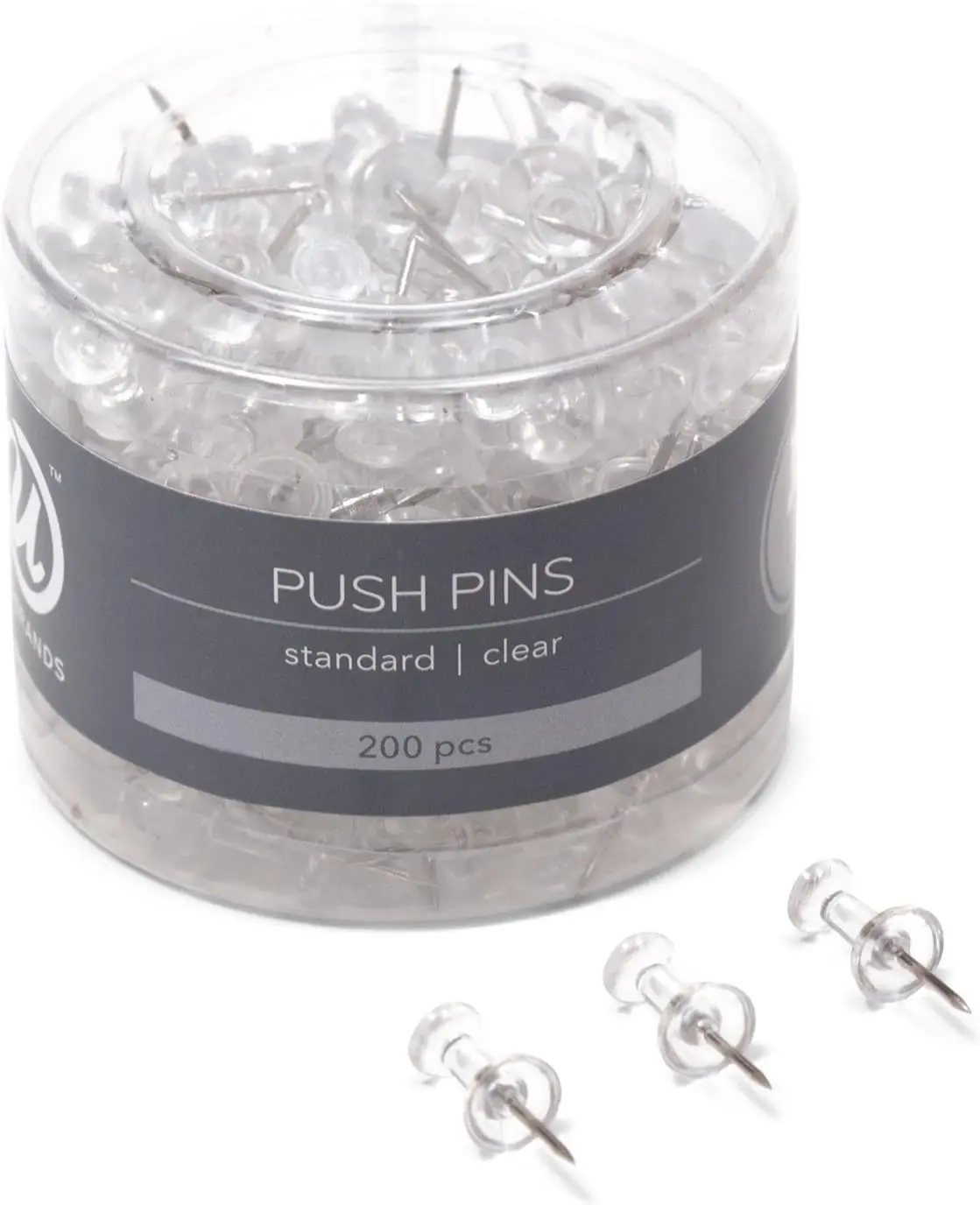 Clear Plastic Head Push Pins for Cork Board with Steel Point, 200 Count
Clear Plastic Head Push Pins for Cork Board with Steel Point, 200 Count