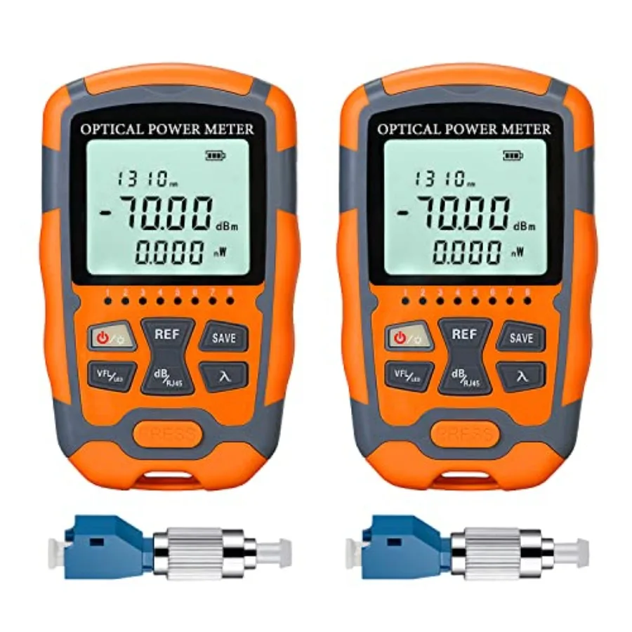 Pack Fiber Optic Tester Portable Optical Power Meter -70~0dBm, SC/FC/ST Universal Interface Built-in 0Km Fiber Fault Detector w
Pack Fiber Optic Tester Portable Optical Power Meter -70~0dBm, SC/FC/ST Universal Interface Built-in 0Km Fiber Fault Detector w
