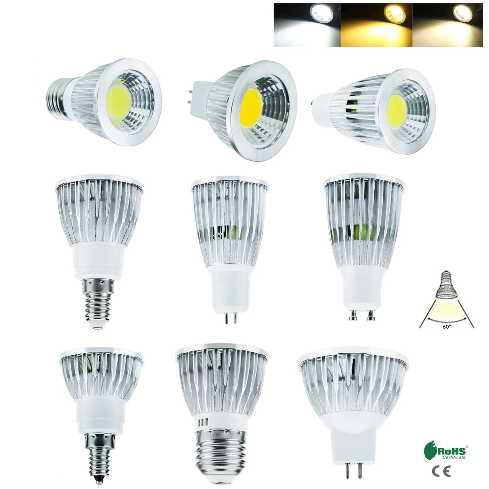 Super Bright GU10 MR16 GU5.3 E27 LED Bulb 6W 9W 12W Dimmable Led Spotlights Warm Cold Natural white LED lamp 3000k 4000k 6000k
Super Bright GU10 MR16 GU5.3 E27 LED Bulb 6W 9W 12W Dimmable Led Spotlights Warm Cold Natural white LED lamp 3000k 4000k 6000k