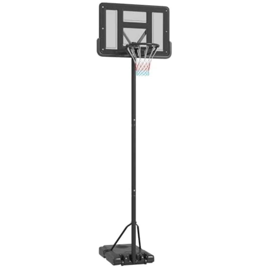 Portable basketball hoop for pool use, polyethylene backboard, blue, height adjustable 7.5-10FT with wheels and fillable base
Portable basketball hoop for pool use, polyethylene backboard, blue, height adjustable 7.5-10FT with wheels and fillable base