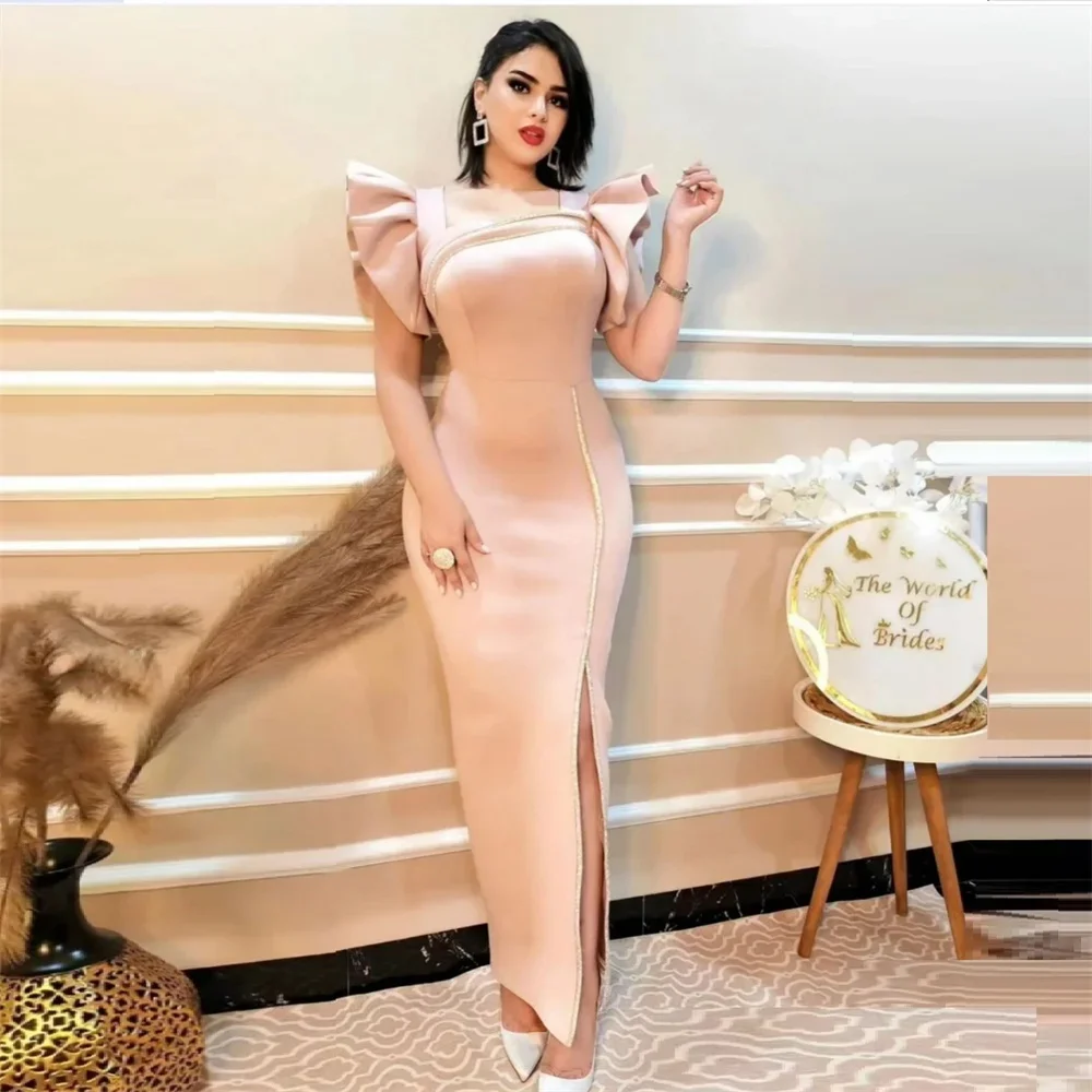 Customized Evening Dress Formal Prom Gown Square Collar Sheath Ankle Length Fold Hugging Bead Bespoke Occasion Dresses Saudi Ara
Customized Evening Dress Formal Prom Gown Square Collar Sheath Ankle Length Fold Hugging Bead Bespoke Occasion Dresses Saudi Ara