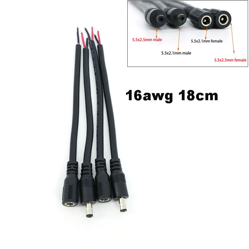 12 В 16awg DC разъемы «папа-мама» кабель-адаптер питания 10A 5,5x2,1 5,5x2,5 мм для камеры видеонаблюдения светодиодная лента W28
12 В 16awg DC разъемы «папа-мама» кабель-адаптер питания 10A 5,5x2,1 5,5x2,5 мм для камеры видеонаблюдения светодиодная лента W28