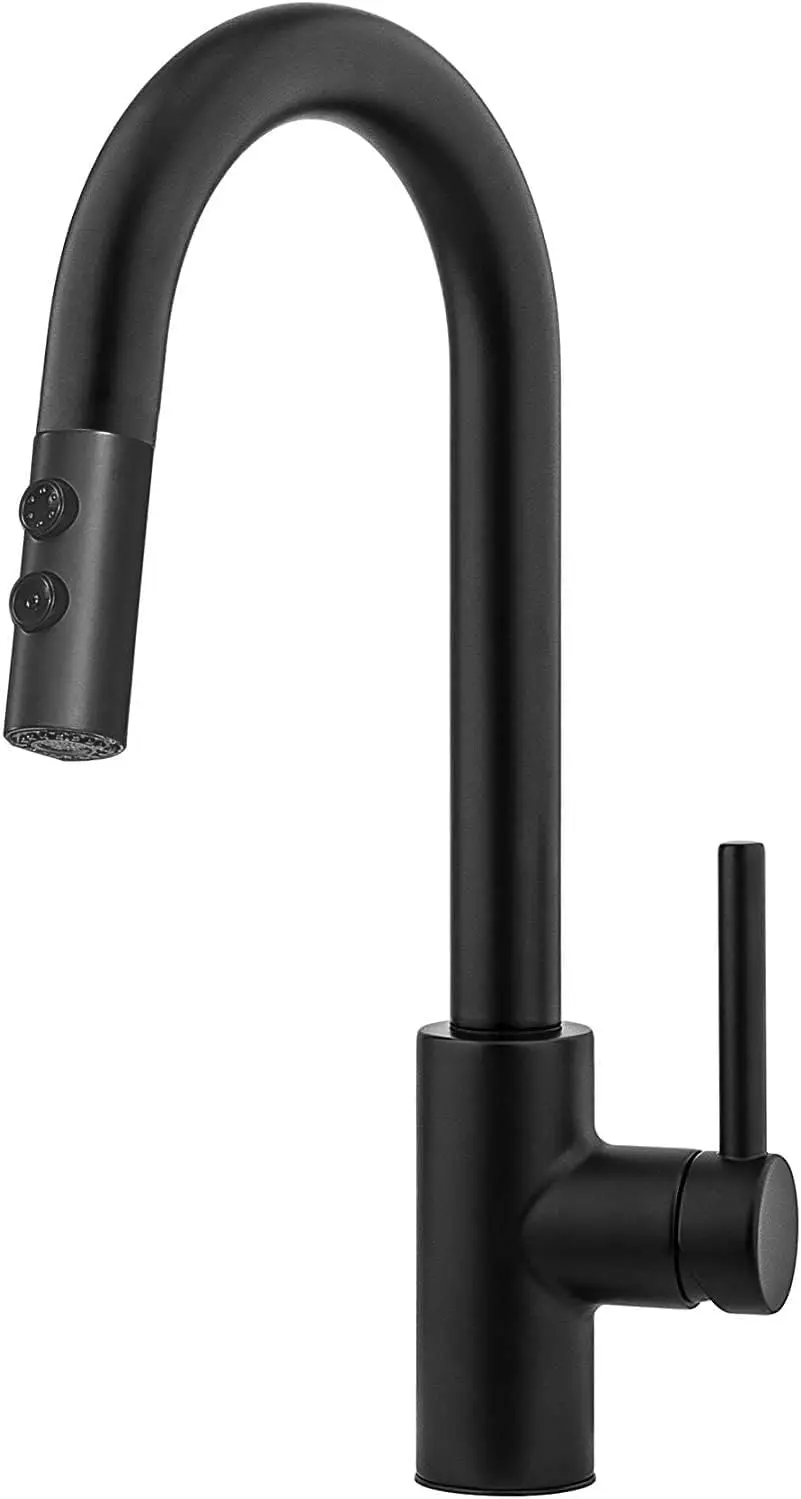 KINFAUCETS Black Kitchen Faucet with Pull Down Sprayer,Single Handle Pull Out Kitchen Sink Faucet,Commercial Farmhouse RV Bar Ut
KINFAUCETS Black Kitchen Faucet with Pull Down Sprayer,Single Handle Pull Out Kitchen Sink Faucet,Commercial Farmhouse RV Bar Ut