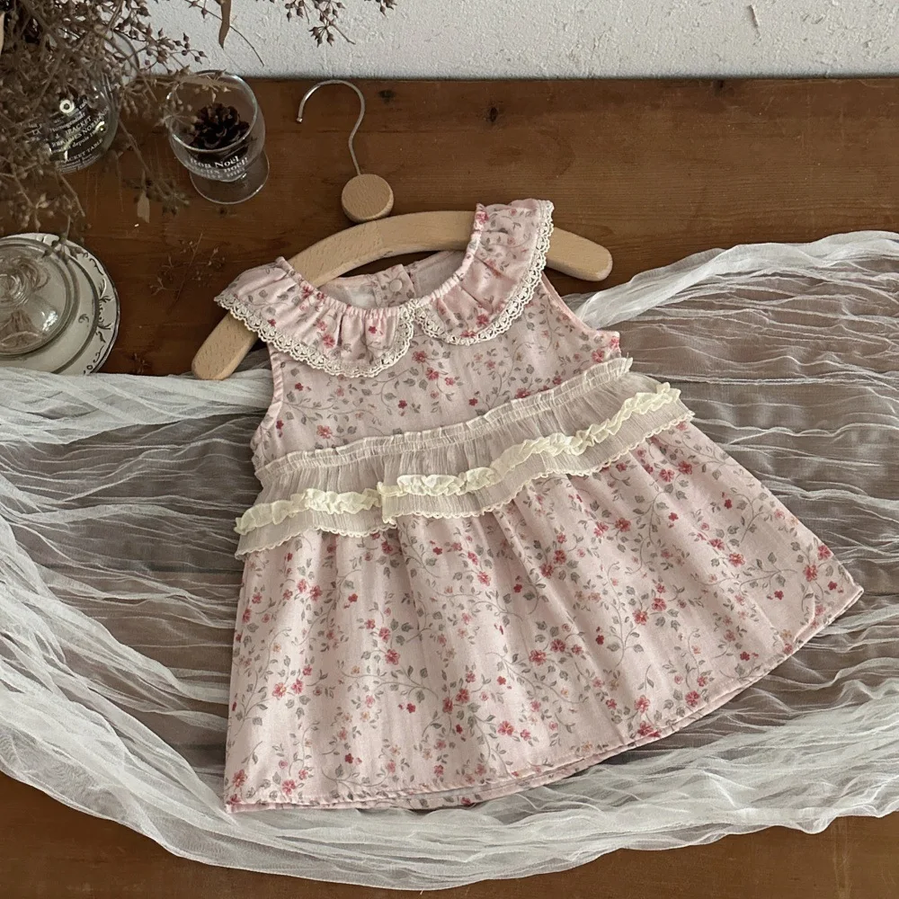2026 Summer New Girls Sleeveless Floral Dress Sweet Princess Dress Baby Girl Cute Peter Pan Collar Lace Dress Toddler Clothes
2026 Summer New Girls Sleeveless Floral Dress Sweet Princess Dress Baby Girl Cute Peter Pan Collar Lace Dress Toddler Clothes