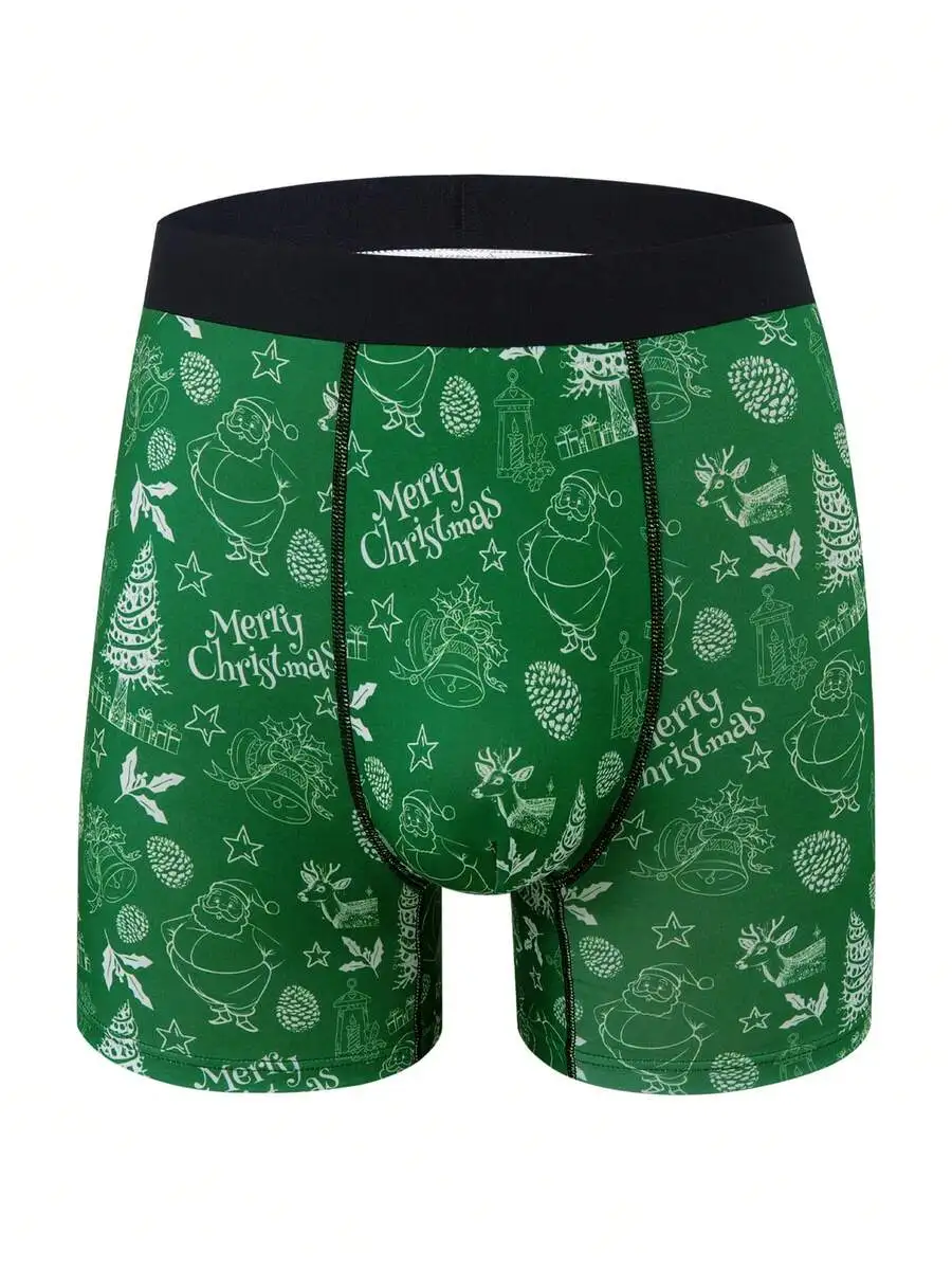 Men Christmas Print Boxer Shorts Merry Christmas Slogan Casual Underwear
Men Christmas Print Boxer Shorts Merry Christmas Slogan Casual Underwear