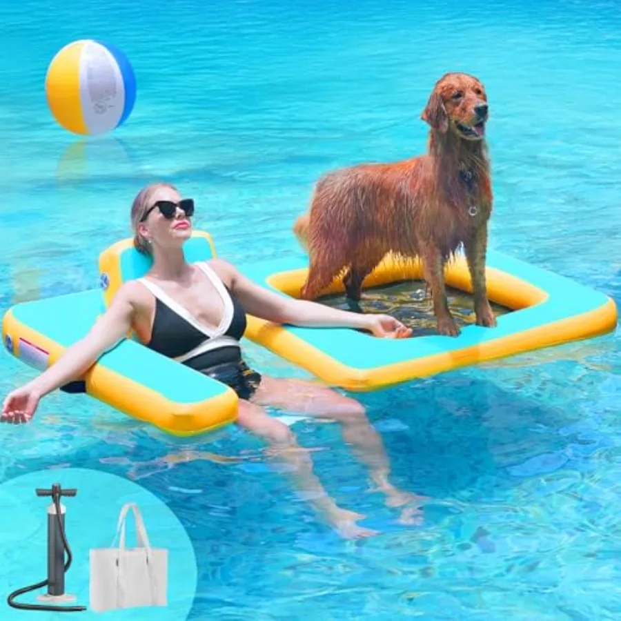 Inflatable Dog Pool Float with Seat for Outdoor Water Fun Durable PVC Blue 242 lbs Capacity Portable Stable Floating Lounge
Inflatable Dog Pool Float with Seat for Outdoor Water Fun Durable PVC Blue 242 lbs Capacity Portable Stable Floating Lounge