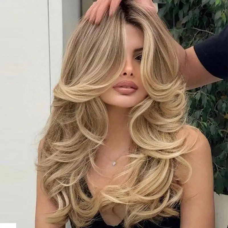 Hand-woven black long curly , 34-36 inches, 136 bundles, body wave wig
Hand-woven black long curly , 34-36 inches, 136 bundles, body wave wig