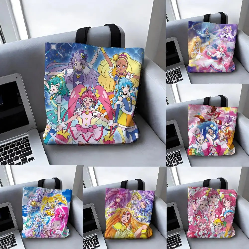Сумки для хранения в стиле аниме Pretty Cure Magical Girl, универсальная холщовая сумка через плечо большой вместимости, женская повседневная универсальная сумка-тоут
Сумки для хранения в стиле аниме Pretty Cure Magical Girl, универсальная холщовая сумка через плечо большой вместимости, женская повседневная универсальная сумка-тоут